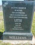 WILLIAMS Lettie 1901-1977