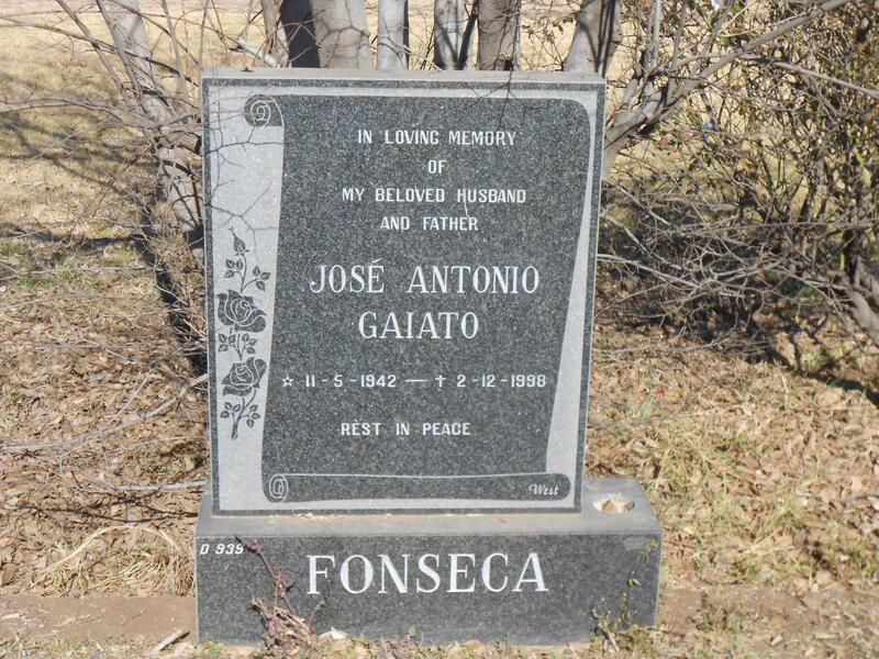 FONSECA José Antonio Gaiato 1942-1998