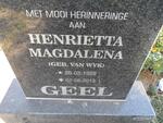 GEEL Henrietta Magdalena nee VAN WYK 1928-2013