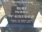 McGREGOR Ruby Muriel 1934-1999