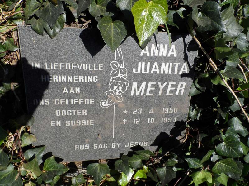 MEYER Anna Juanita 1950-1994