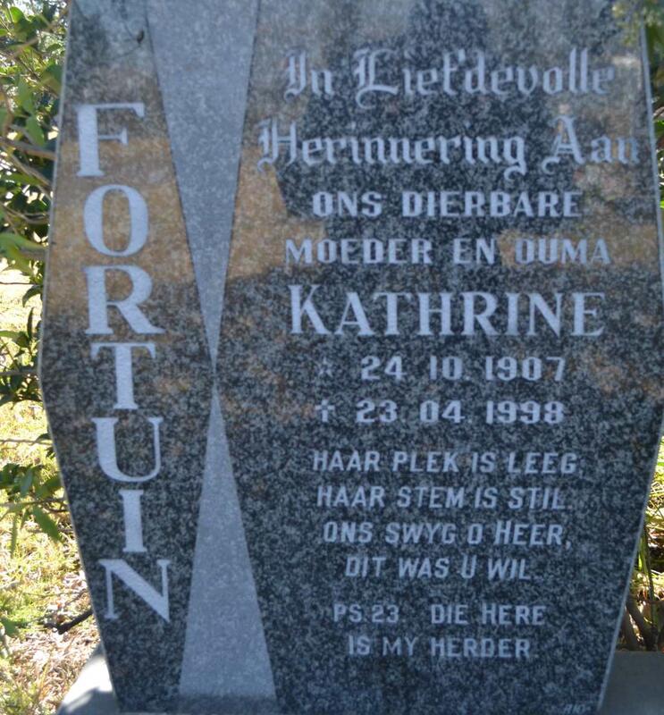 FORTUIN Kathrine 1907-1998
