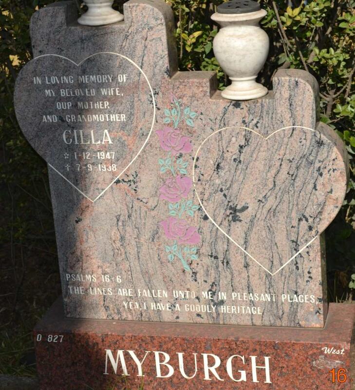MYBURGH Cilla 1947-1998