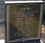 GOUWS Thys 1923-1997