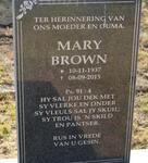 BROWN Mary 1937-2015