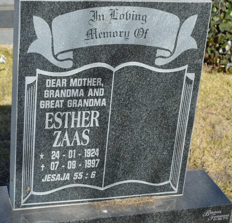 ZAAS Esther 1924-1997