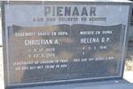PIENAAR Christian A. 1926-1996 & Helena D.P. 1941-