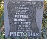 PRETORIUS Petrus Hermanus Johannes 1953-1995