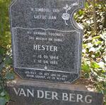 BERG Hester, van der 1944-1995