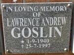 GOSLIN Lawrence Andrew 1940-1997