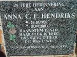 HENDRIKS Anna C.F. 1937-2003