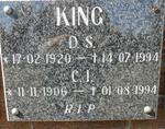 KING C.I. 1906-1994 & D.S.1920-1994