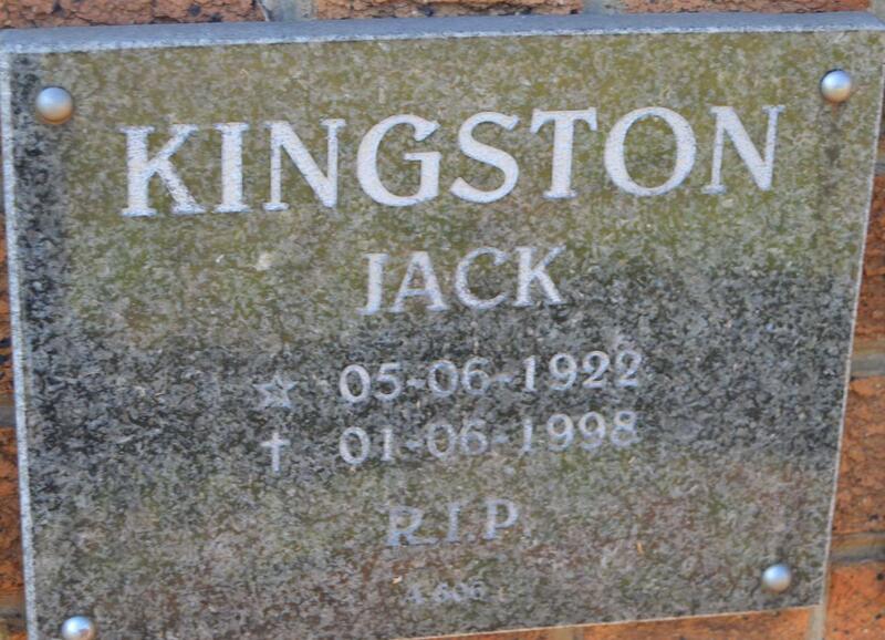 KINGSTON Jack 1922-1998