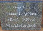 KLEYNHANS Johnny 1960-1998