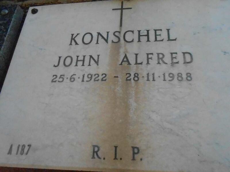KONSCHEL John Alfred 1922-1988