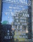 MacDONALD Alex 1970-1991 :: MacDONALD Wendy Ann 1972-1990
