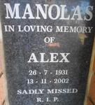 MANOLAS Alex 1931-2002