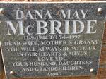 McBRIDE Dana May 1944-1997