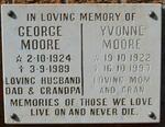 MOORE George 1924-1989 & Yvonne 1922-1997