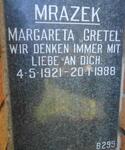 MRAZEK Margareta Gretel 1921-1988