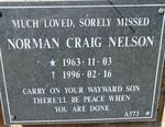 NELSON Norman Craig 1963-1996