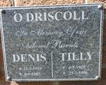 O'DRISCOLL Denis 1920-1987 & Tilly 1920-1996