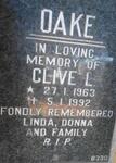 OAKE Clive L. 1963-1992