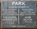 PARK John Hilton 1933- & Theodora Gerbrecht 1939-2010