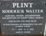 PLINT Roderick Walter 1934-1995