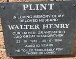 PLINT Walter Henry 1912-1994