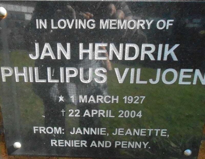 VILJOEN Jan Hendrik Phillipus 1927-2004