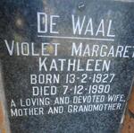 WAAL Violet Margaret Kathleen, de 1927-1990
