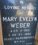 WEBER Mary Evelyn 1910-1992