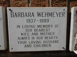 WEHMEYER Barbara 1937-1989