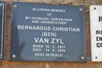 ZYL Bernardus Christian, van 1931-2004