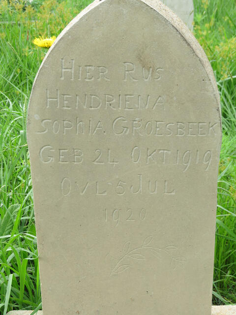 GROESBEEK Hendriena Sophia 1919-1920