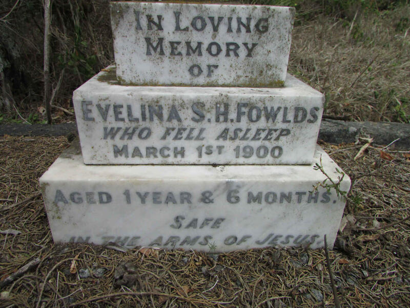 FOWLDS Evelina S.H. -1900
