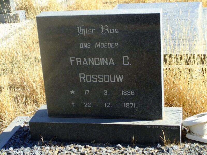 ROSSOUW Francina C. 1886-1971