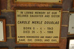 DOUGLAS Carole Merle 1943-1988