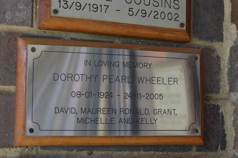 WHEELER Dorothy Pearl 1924-2005