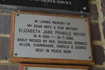 MEYER Elizabeth Jane Pringle 1932-2000