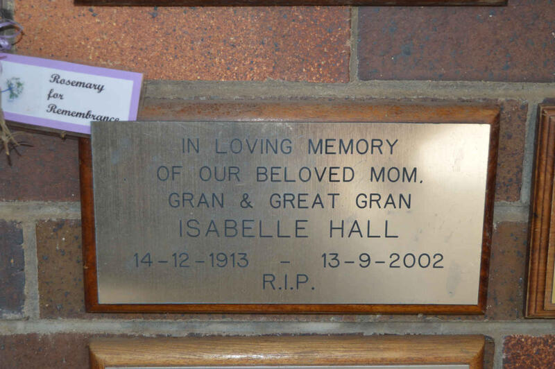 HALL Isabelle 1913-2002