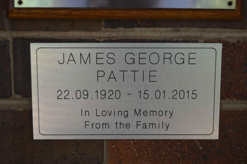 PATTIE James George 1920-2015