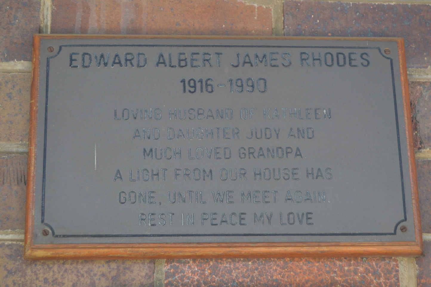 RHODES Edward Albert James 1916-1990