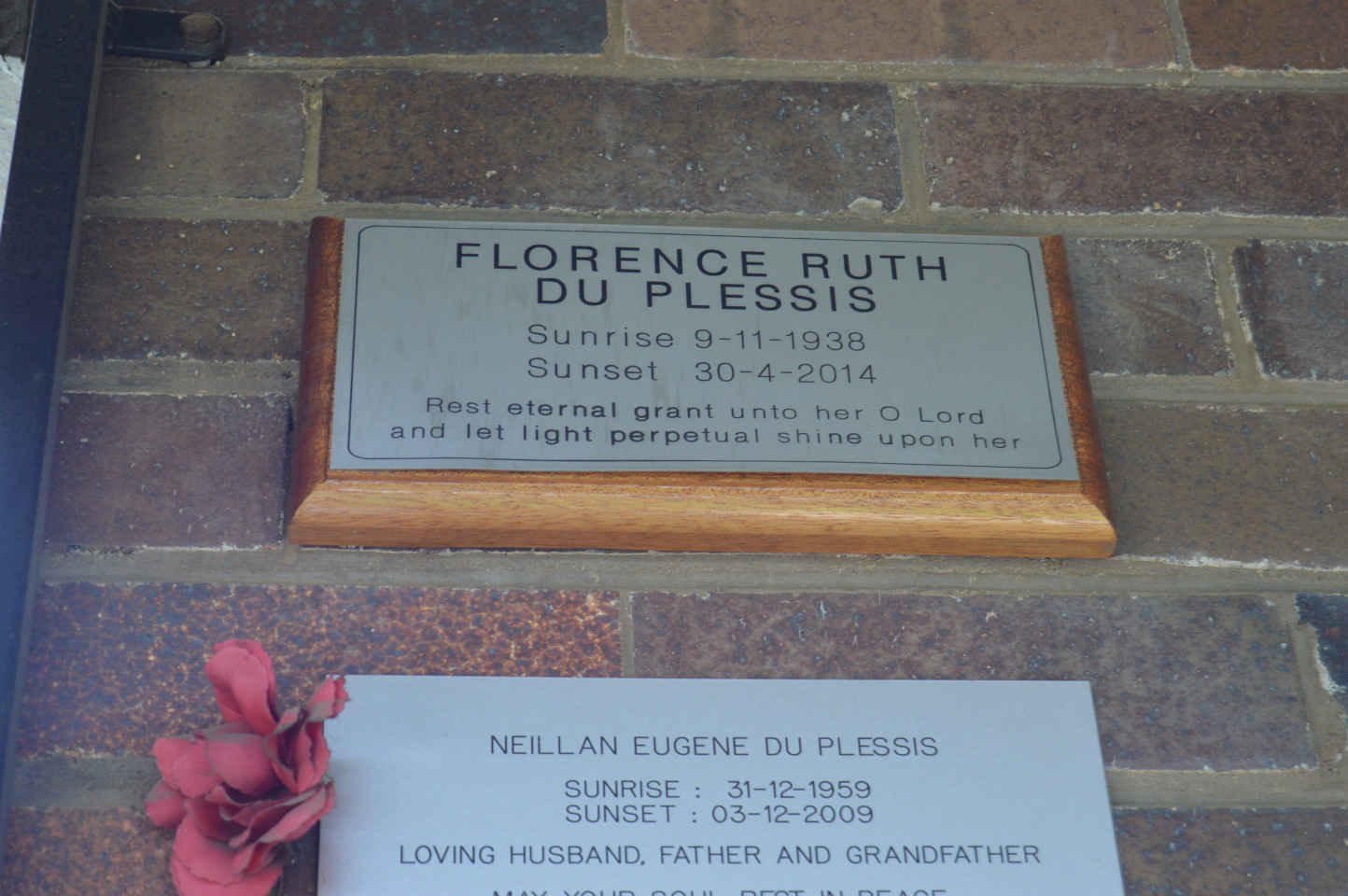 PLESSIS Florence Ruth, du 1938-2014