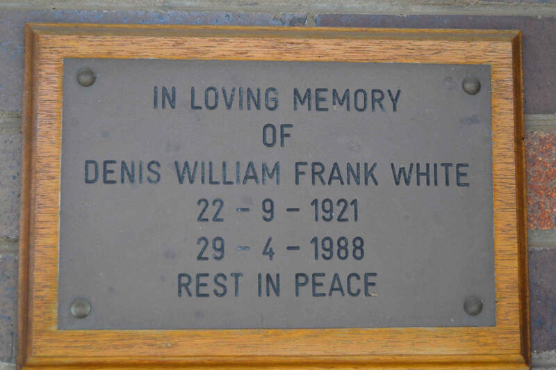 WHITE Denis William Frank 1921-1988