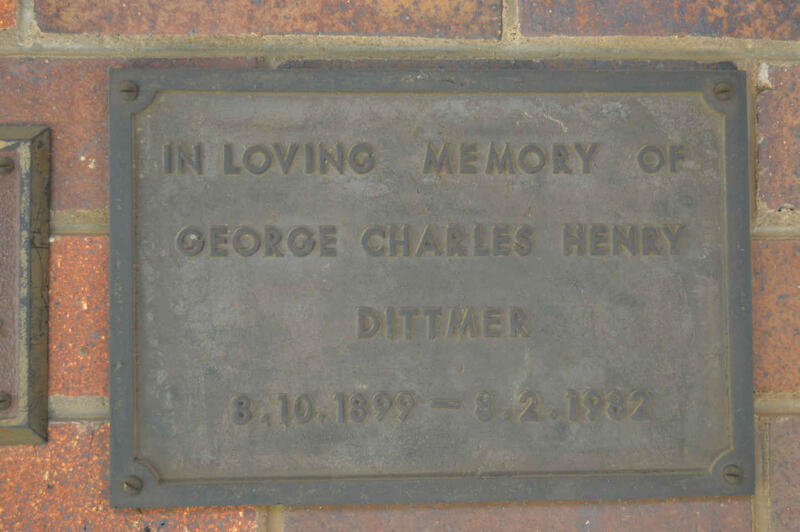 DITTMER George Charles Henry 1899-1982