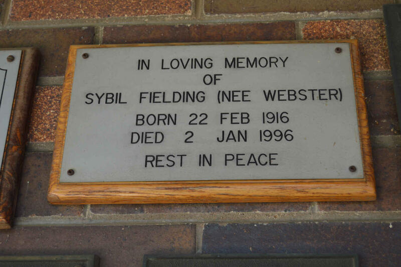 FIELDING Sybil nee WEBSTER 1916-1996