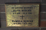 REICHE Hans 1910-1981 & Pamela 1911-1982