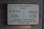 GAVEN William Lewis 1888-1949 & Evelyn Ina Constance 1895-1961